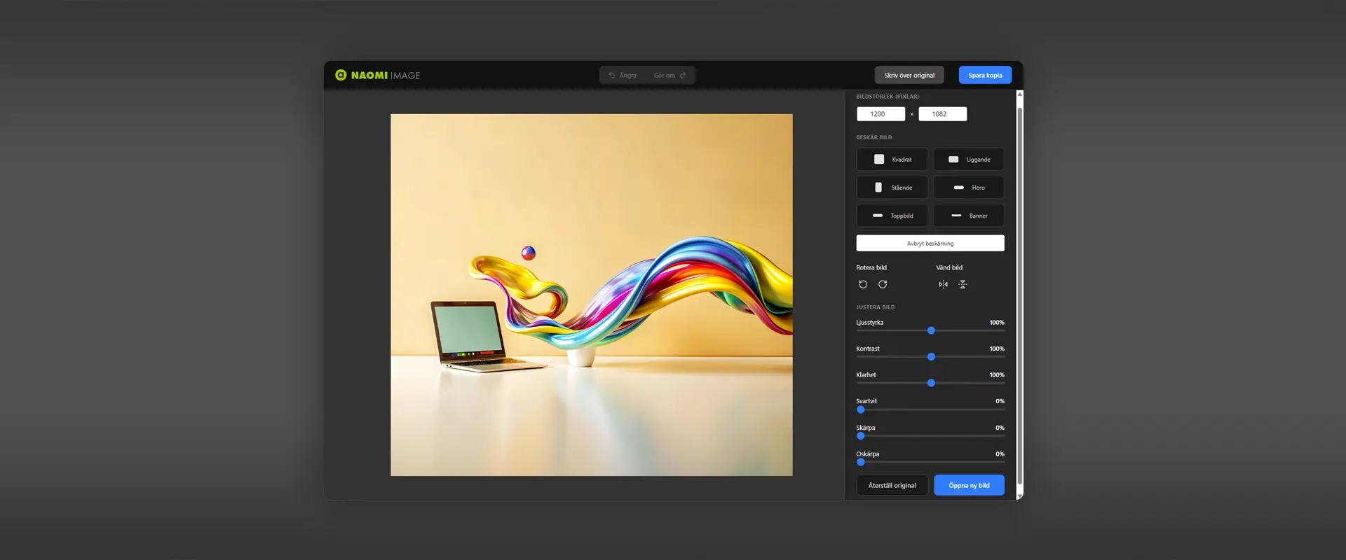 Naomi Image - bildredigering i WordPress